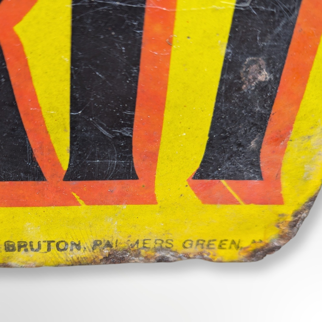 Original Enamel Pratt's Perfection Petrol Station Forecourt Sign - Automobilia Store