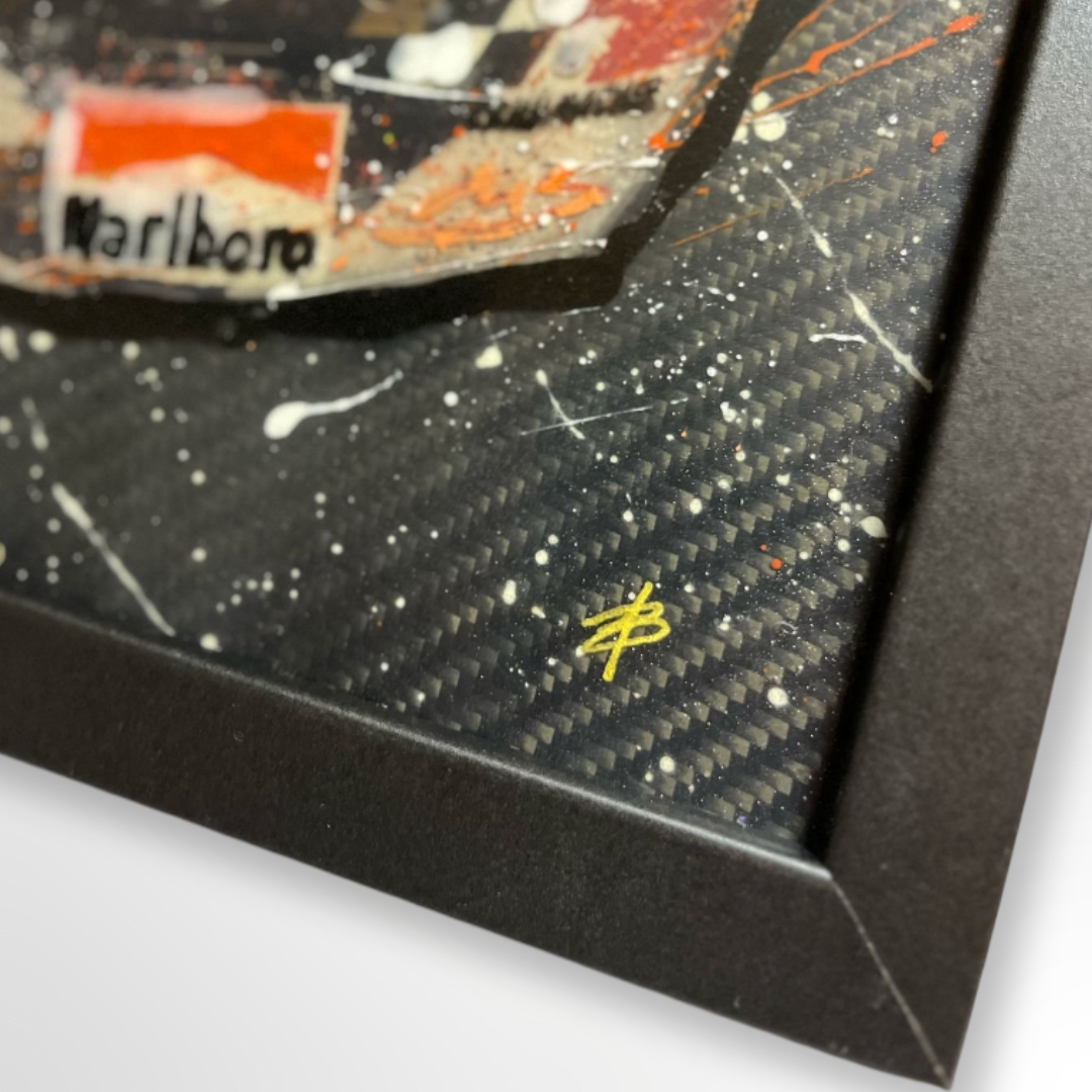 'Chrome Series: Schumi Suzuka 98' - Original carbon fibre artwork 2