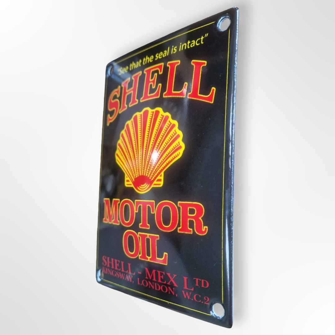 Reproduction genuine enamel sign - Shell Motor Oil