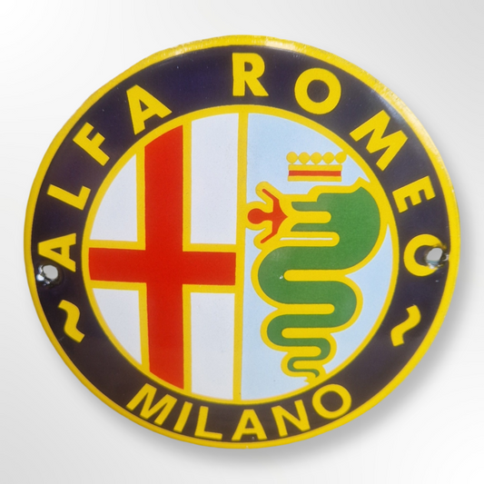 Reproduction genuine enamel sign - Alfa Romeo