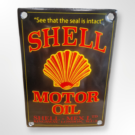 Reproduction genuine enamel sign - Shell Motor Oil