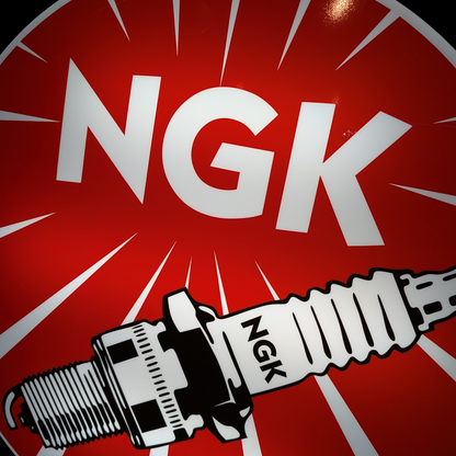 NGK lightbox garage sign