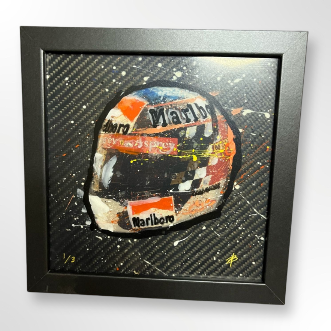 'Chrome Series: Schumi Suzuka 98' - Original carbon fibre artwork