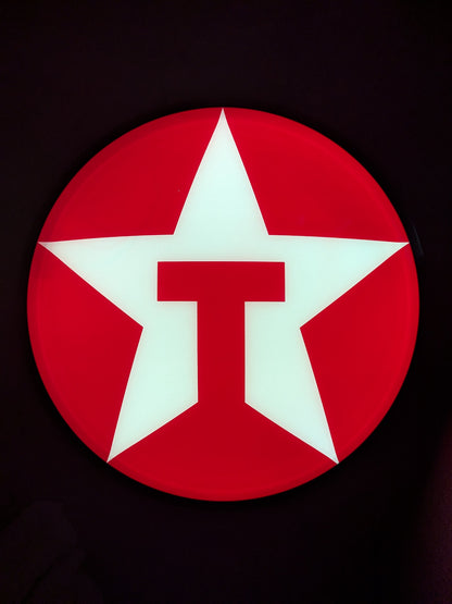 Original Texaco Petrol Station Forecourt Sign - Functioning Lightbox - Automobilia Store 