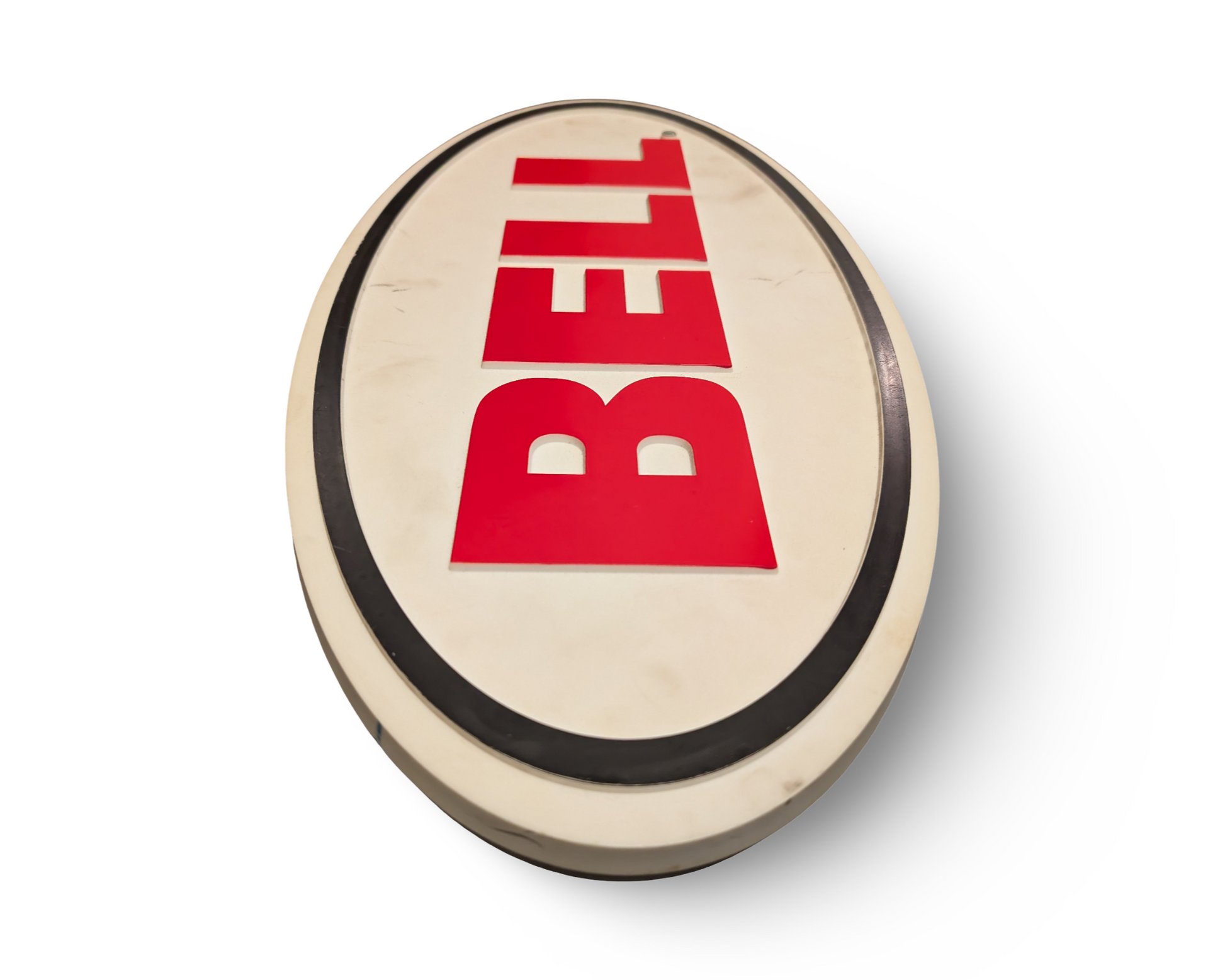 bike helmet sign Original Bell Helmets double sided retail sign – Automobilia Store